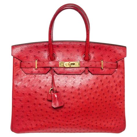 hermes red ostrich birkin|hermes birkin 30 gold togo.